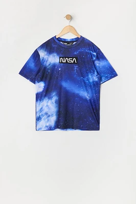 T-shirt à imprimé Galaxie avec empiècement NASA pour garçon