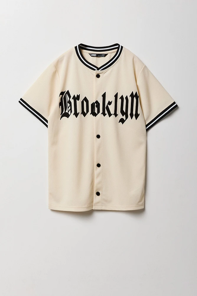 Jersey de baseball en filet imprimé pour garçon