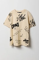 T-shirt à imprimé graffitis pour garçon