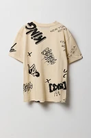 T-shirt à imprimé graffitis pour garçon