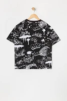 Boys Graffiti Print T-Shirt