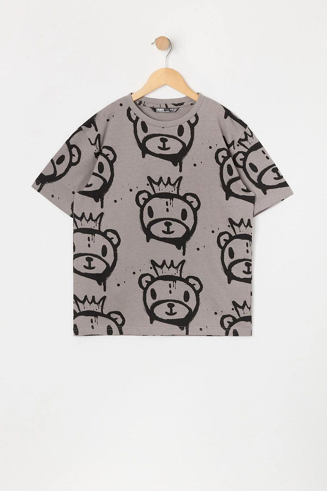 T-shirt Ã  imprimÃ© de graffiti d'ours pour garÃ§ons