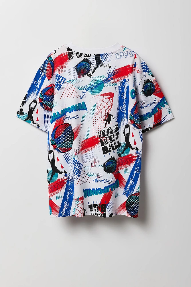 Boys Basketball Print T-Shirt