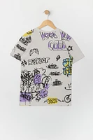 T-shirt à imprimé graffitis pour garçon