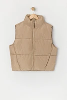 Boys Mock Neck Puffer Vest