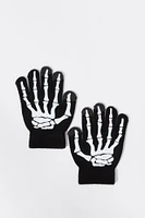 Boys Skeleton Touch Screen Gloves (2 Pack)