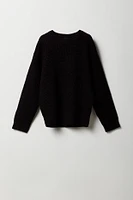 Boys Knit Solid Chunky Sweater