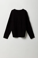 Boys Knit Solid Chunky Sweater