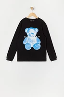 Boys X-Ray Bear Graphic Long Sleeve Top