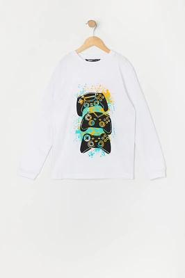 Boys Controller Graphic Long Sleeve Top