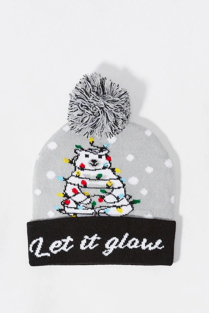 Tuque de Noël illuminée pour jeune