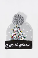 Tuque de Noël illuminée pour jeune