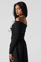 Ribbed Foldover Crop Top