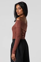 Ribbed Foldover Crop Top