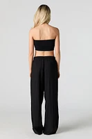 Pleated Wide Leg Pant