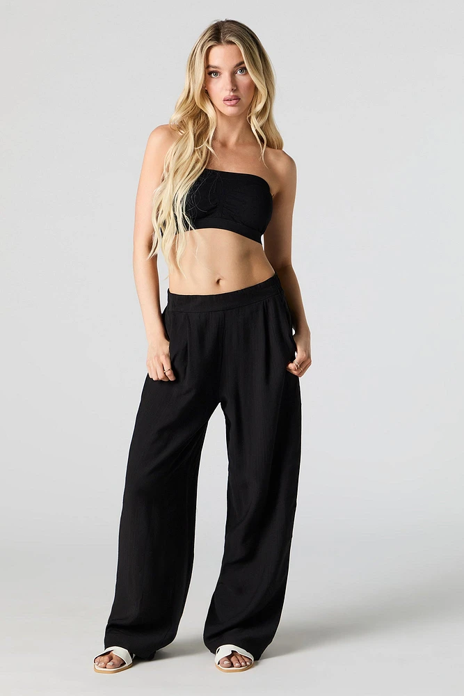 Pleated Wide Leg Pant