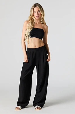 Pleated Wide Leg Pant