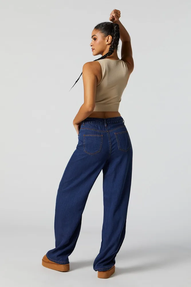 Dark Wash Drawstring Pant