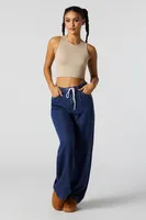 Dark Wash Drawstring Pant