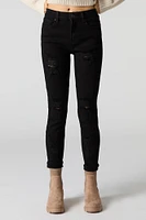 Distressed Capri Skinny Jean