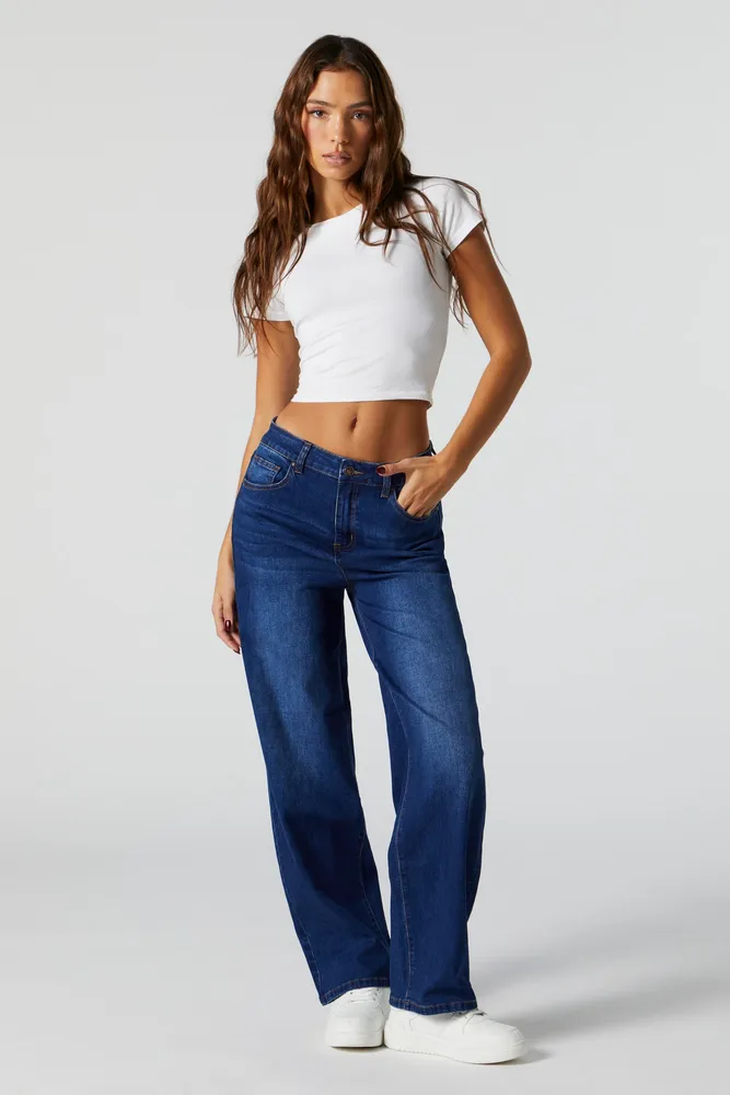 Dark Wash Wide Leg Jean