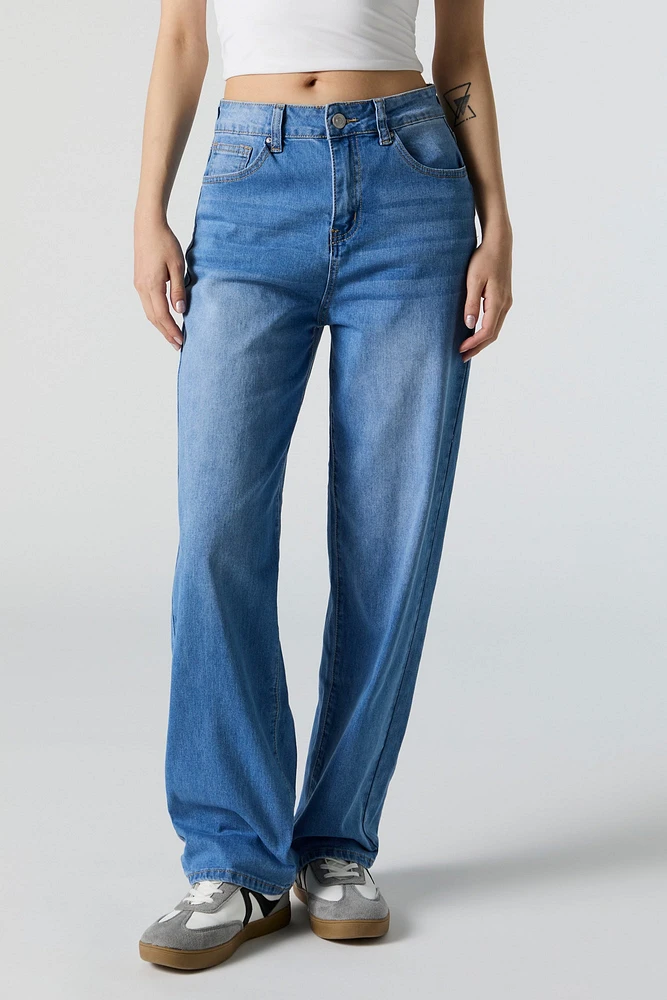 Medium Wash Wide Leg Jean