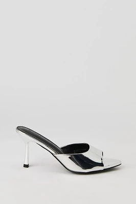 Chaussures métalliques à bout ouvert