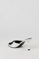Metallic Open Toe Heel