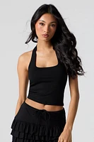 Square Neck Halter Tank