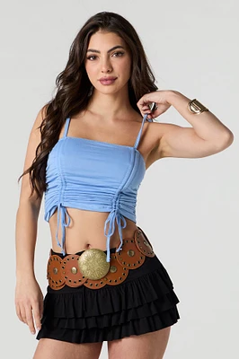 Débardeur cintré avec taille coulissante double