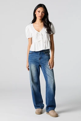 Vintage Wash Straight Leg Jean