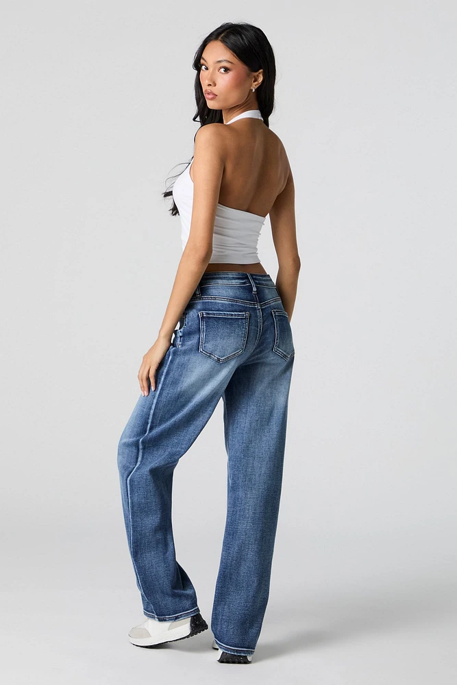 Medium Wash Straight Leg Jean