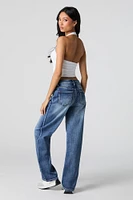Medium Wash Straight Leg Jean