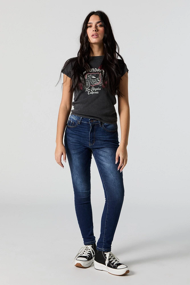 High-Rise Push Up Skinny Jean