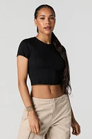 Coloured Short Sleeve Crop Top