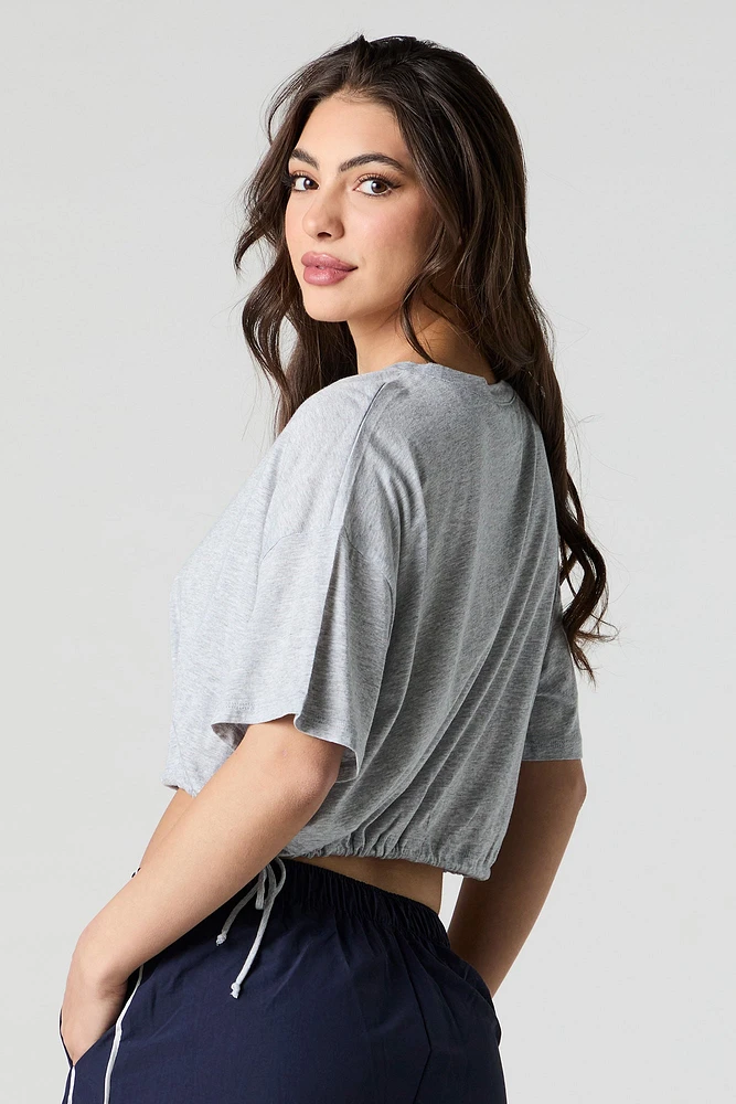 Drawstring Side Oversized T-Shirt