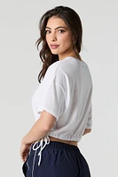 T-shirt surdimensionné avec taille coulissante latérale