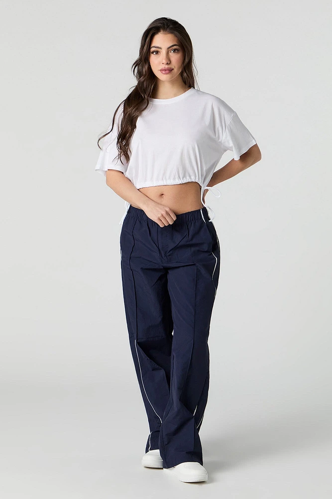 T-shirt surdimensionné avec taille coulissante latérale