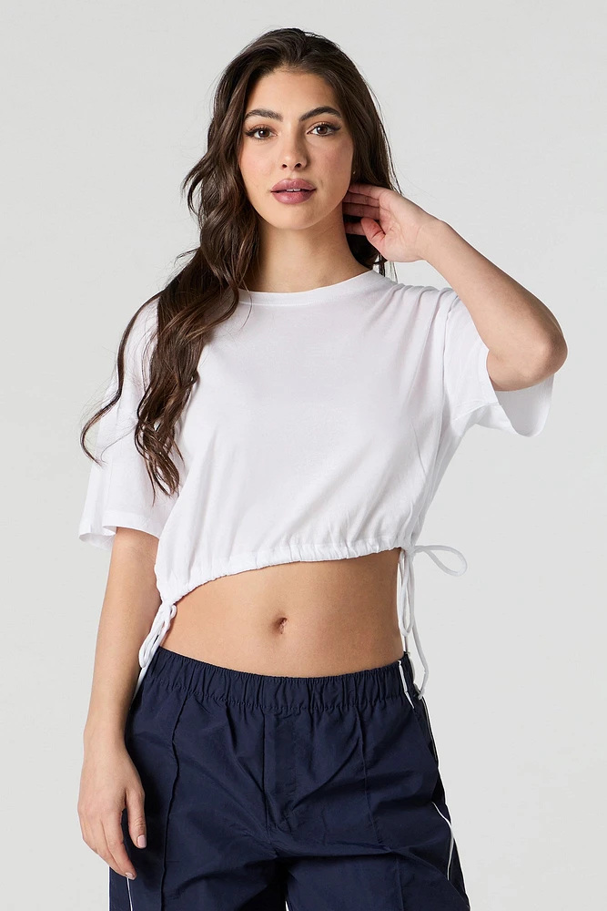 T-shirt surdimensionné avec taille coulissante latérale
