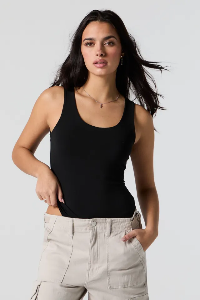 Seamless Ribbed Sleeveless Bodysuit