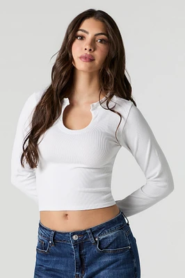 Seamless Ribbed U Notch Top