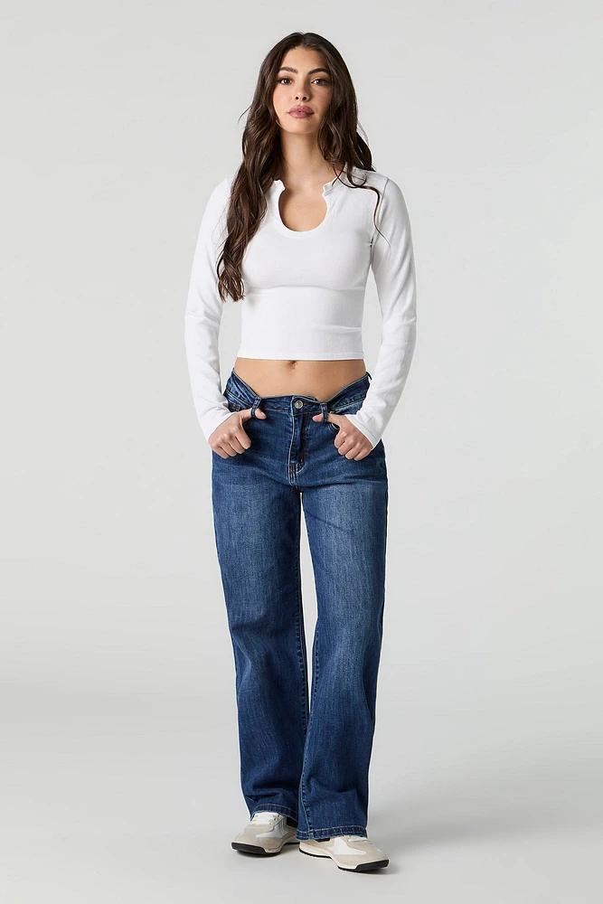 Seamless Ribbed U Notch Top