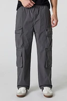 Pantalon cargo en nylon avec poche à glissière