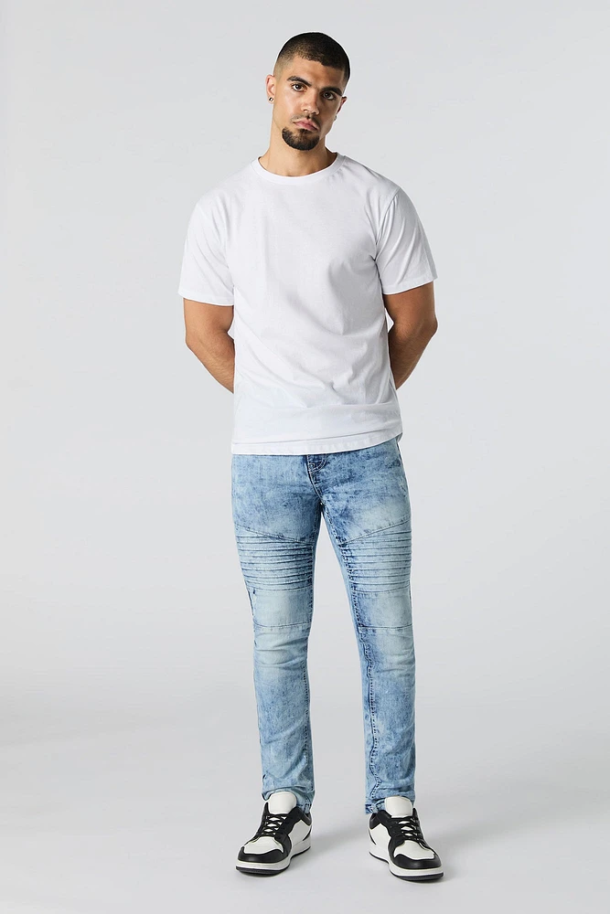 Stretch Moto Skinny Jean