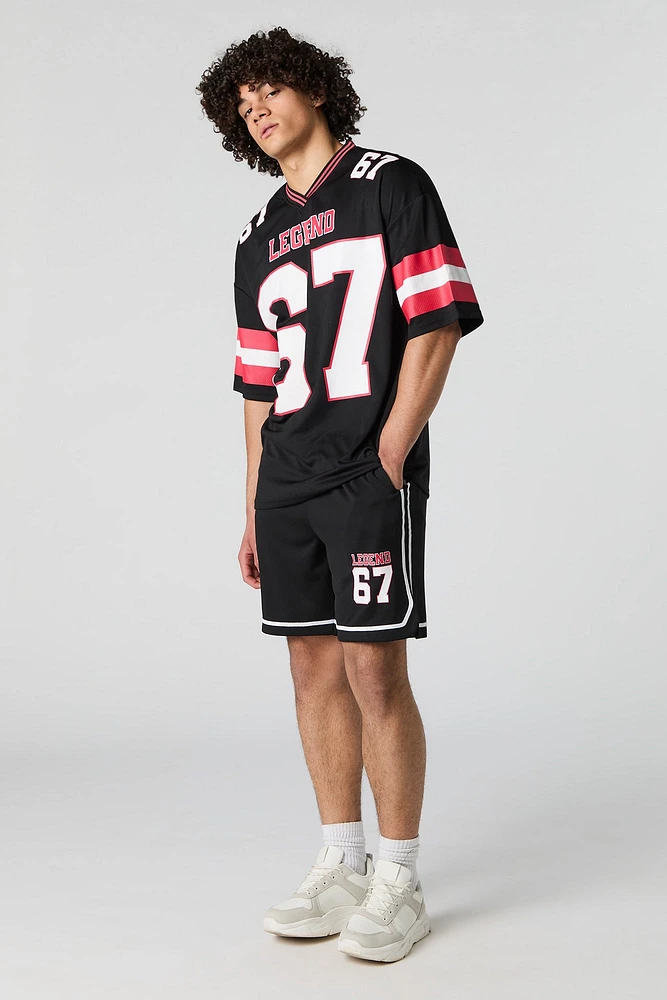 Graphic Mesh Athletic Short