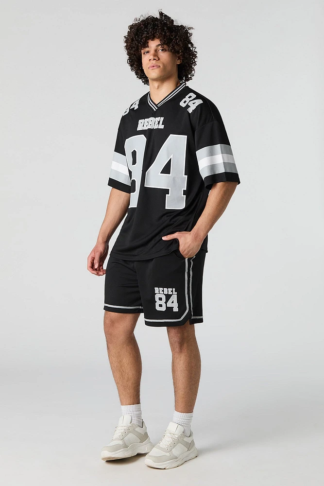 Short sport en filet imprimé