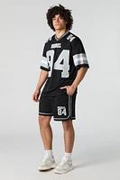 Short sport en filet imprimé