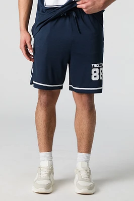 Short sport en filet imprimé
