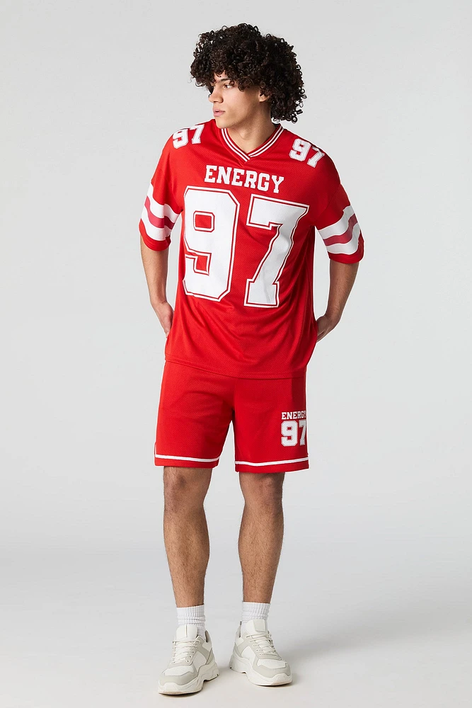 Short sport en filet imprim