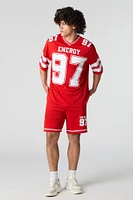 Short sport en filet imprim